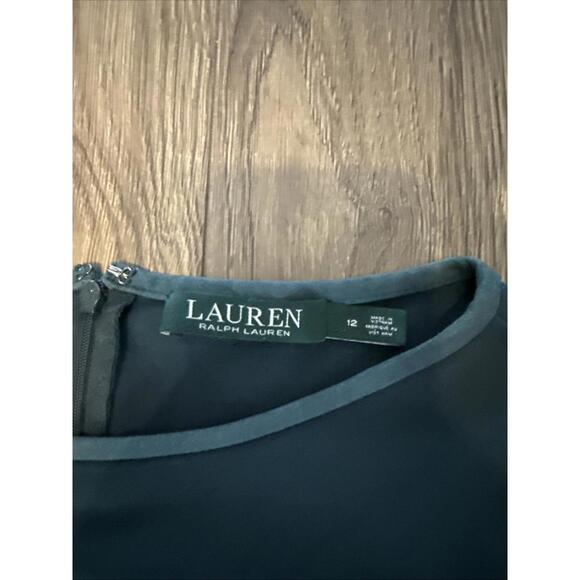 Lauren Ralph Lauren Womens Size 12 Green 3/4 Sleeve Sheath Cocktail Dress - Picture 11 of 12